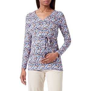 MAMALICIOUS Dames MLPILAR ASTA L/S JRS TOP A. Blouse, Black/AOP: Flowers, M, zwart/Aop: bloemen, M