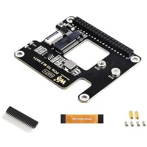 PCIe To M.2 Adapter Board Compatible with Raspberry Pi 5,Supports NVMe Protocol 2230/2242 Size M.2 Solid State Drive,Supports Gen2 And Gen3 Modes, Booting PI5 From Solid State Drive
