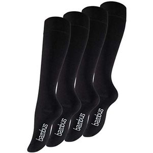 Vincent Creation 4 paar bamboe dameskniekousen in zwart, met de hand gefestonneerde kant (zonder naad) gezondheidssokken, zwart, 35-38 EU