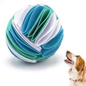 BOSREROY Interactieve hondensnoepbal - Puzzel, neuswerkspeelgoed voor honden, snuiven en foerageren van vilten bal voor huisdieren