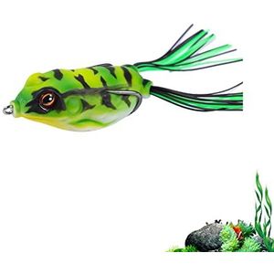 Frog Fishing Lures - Propeller Frog Bait,3D Simulation Thunder Frog Bait with Realistic Design Floating Weedless Prop Frog Bait for Bass Trout Snakehead Pike Aibyks