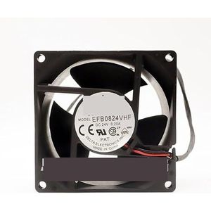 Voor Delta for Electronics EFB0824VHF DC 24V 0.20A 80x80x32mm 2-draads serverkoelventilator