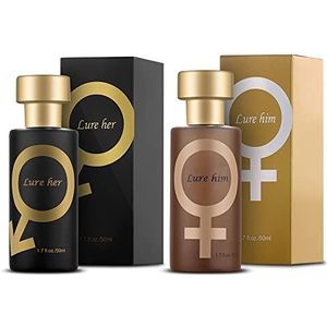 LOSU Golden Lure Feromoon Parfum, Golden Lure Perfume, Feromoon parfumspray voor vrouwen om mannen aan te trekken, Lure Her Parfum voor mannen, Lure Him Perfume Feromonen, 1,7 fl oz/50 ml (voor Him&Her)