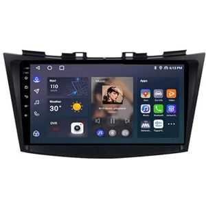 Android 12 Auto Stereo MP5 Player 9'' Screen Autoradio Voor Suzuki Swift 4 2010-2015 Car-play Android Auto GPS-navigatie Bluetooth RDS FM AM DAB+ Radio Stuurbediening Voice Control(4 Core 2G+32G)