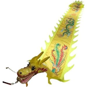 Drakendans Chinese Drakendans voor Fitness Jongleren en Games 3D Kleurrijke Draak Zijde Flowy Spinning Shaking Dragon Fitness Lint Draagbaar