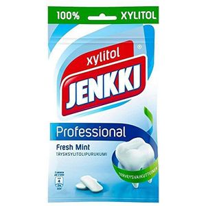 Jenkki Professional Fresh Mint - Origineel - Fins - 100% Xylitol - Kauwgom - Zak 90g