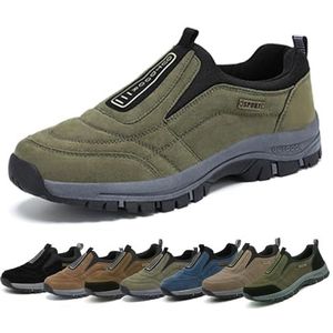 Schoenen zonder veters voor heren Orthopedische schoenen voor heren - Wandelen, lichtgewicht, comfortabel voor buitenactiviteiten en dagelijks werk(Green,50EU)