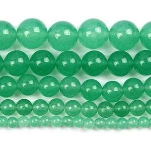 Natuursteen Kralen 4/6/8/10mm Lava Amethist Jade Ronde Bedels Losse Kralen voor Sieraden Maken DIY Armband Accessoires-Groene Aventurijn-4mm 88-91pcs