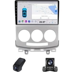Android 14 Autoradio geldt voor Mazda 5 2 CR 2005-2010 Autoradio 2 Din Carplay Android Auto 9 Inch Touchscreen met GPS-navigatie WiFi FM-radio Camera ADAS DVR 1080P-Video(X1)