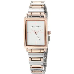 Anne Klein Dames armband horloge, Zilver/Rose Goud, armband