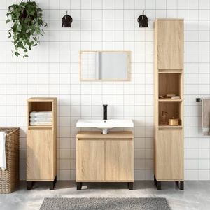 DIGBYS Badkamerkast Sonoma Eiken 58x33x60 cm Engineered Wood