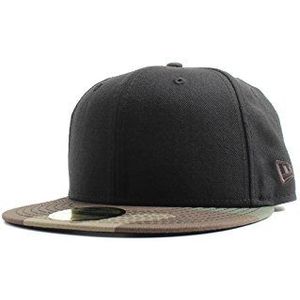 New Era Black Woodland Camo Blanc Blank 59fifty 5950 Fitted Cap Kappe Men