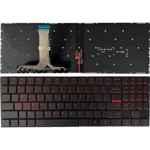 Russisch/Amerikaans/VK/Spaans/Latijns/Duits laptoptoetsenbord voor Lenovo voor Legion Y540-15IRH Y540-17IRH Y545-PG0 Y530-15ICH Y7000P-1060(US Red backlit)