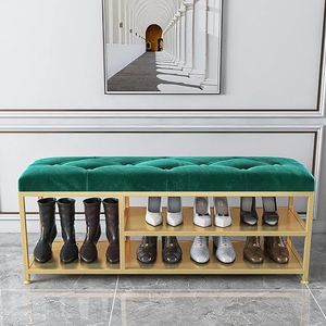 Schoenenrek - Gevoerde Zitting - Schoenenorganizer - 2 Niveaus - Laarzenopslag - 60x35x48 cm