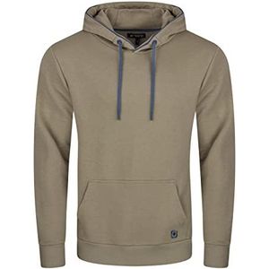 riverso Hoodie voor heren, regular fit, RIVSandro capuchontrui, sweatshirt, streetwear, bruin, rood, blauw, beige, zwart, groen, S, M, L, XL, XXL, 3XL, 4XL, 5XL, String Beige, S