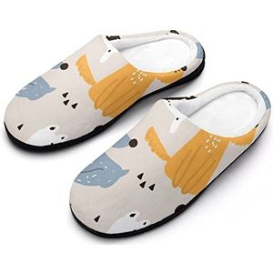 Scandinavische Schnauzer Huisdier Hond Katoenen Slippers Voor Vrouwen Warme Anti-Slip Rubberen Zool Huisschoenen Voor Indoor Hotel 9-10 (40-41)