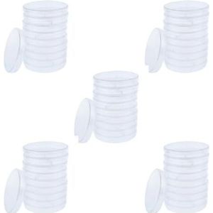 Lab Plastic Petrischaal Steriele Celweefsel Cultuur Schotel & Deksel 35mm, 5 Set (90 mm 2 roosters), 90mm 2 Grids, als beschrijving