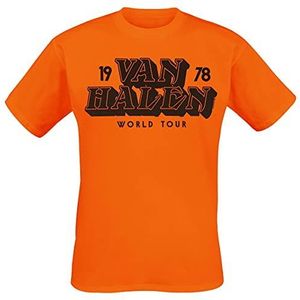 Van Halen Tour 1978 T-shirt oranje L 100% katoen Band merch, Bands