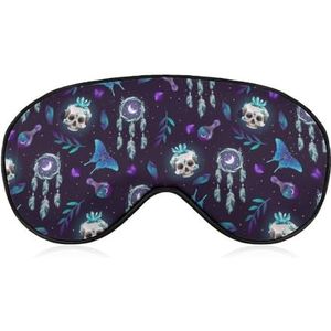 Halloween Magic Vlinders, schedel, bladeren slaapmasker met verstelbare riem, comfortabel zacht oogmasker slaaphulp, lichtblokkerende oogmaskers