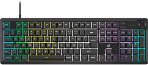 Corsair K55 Core RGB Bedraad Membraan Gaming Toetsenbord - Stille en Gevoelige Schakelaars - Spatbestendig - Tien Zone RGB - iCUE Compatibel - QWERTY ES - PC, Mac - Zwart