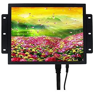 VSDISPLAY Draagbare industriële monitor, 12,1 inch 800x600 700nit TFT LCD-scherm en VGA DVI-poort, dubbele luidspreker, metalen behuizing en voeding