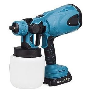 15mpa hoogspanningsverfspuit voor meubels, 500 W draagbare draadloze verfspuit, 1,7 l airless verfspuitmachine, 1,1 l min muurspuitpistool, 6 versnellingen, 2 batterijen