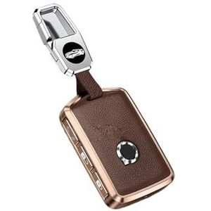 Sleutelbehuizing houder Voor XC60 XC40 XC90 S90 V60 S60 V90 2010-2022 Metalen Koeienhuid Auto Afstandsbediening Sleutel Case Cover Shell Houder Protector Fob Sleutelhanger Sleutelbehuizing(8)