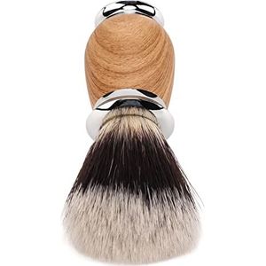 Scheerkwast voor Heren Zachte Peeling Professionele Handgemaakte Baardscheerkwast met Houten Handvat Salon Home