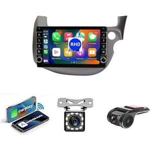 Android 14 Auto Stereo MP5 Player 9'' Screen Autoradio Voor HONDA FIT JAZZ 2007-2013 Car-play Android Auto GPS-navigatie Bluetooth RDS FM AM DAB+ Radio Stuurbediening Voice Control(NF-3 8Core 2+32G B)