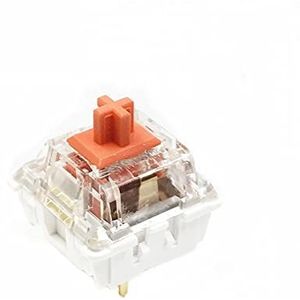OSQZHBFE Oranje witte schakelaar 3-pins tactiele stille as voor mechanisch toetsenbord dempen 40 alinea stille sleutelas aanpassen doe-het-zelf (kleur: 60 stuks)