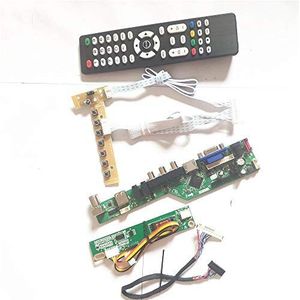 Voor LP121X04-C2/B2 LVDS 20Pin 1CCFL USB VGA HDMI AV RF T.V53 controller board toetsenbord+Omvormer Remote LCD panel monitor DIY kit (LP121X04-B2)