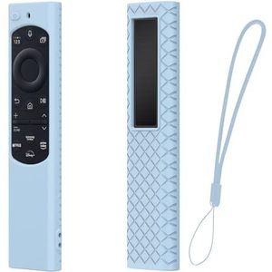 zoerbufan Beschermhoes voor Samsung SolarCell Smart TV BN59-serie, antislip, voor Samsung QLED TV remote cover met koord (blauw)