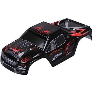 Plastic RC Car Shell Cover Canopy RC Onderdelen voor WLtoys A979 A979-B RC Auto (Zwart-Rood)