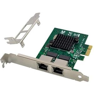 Allowish 2 Poorten RJ45 Lan kaart PCI-E X1 Gigabit Server Netwerkkaart 1000Mbps compatibel met WOL PXE VLAN Broadcom BCM5720 chipset