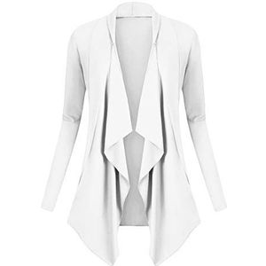 urban GoCo vest voor dames, met lange mouwen, open voorkant, onregelmatige zoom, Regulable, M