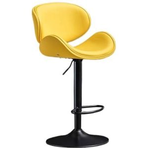 Retro Barstoel Barstoel Roterende Lift Barstoel Licht Luxe Thuis Receptie Kinderstoel Hoge Kruk Moderne Eenvoudige Barstoel Design Barstoel(Yellow)