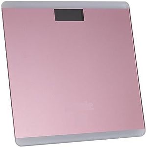 Vierkante Kleur 26cm Elektronische Weegschaal Genaamd Gehard Glas Slimme Lichaamsvetschaal Led Slimme Digitale Weegschaal Gemakkelijk Te Gebruiken(Pink)