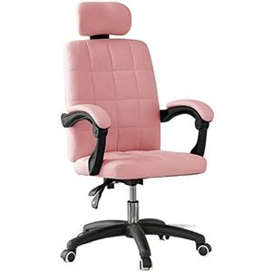 Bureaustoel Executive Werkstoel Hoge Rug Computer Bureaustoel Ergonomisch Voor Thuis Wonen Studie Vergaderzaal (Color : Rosa)