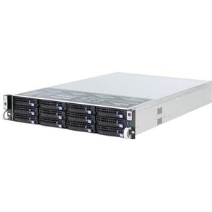 2U 12 bays hotswap rack server case 560mm NVR NAS server chassis, ondersteunt max 12 * 10.5 board (12 GB HD SGPIO)