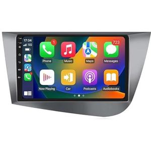 Android autoradio voor Seat Leon 2 MK2 2005-2012, 9 inch touchscreen autoradio Autoaccessoires met GPS Bluetooth FM RDS HiFi WiFi(F4 4+64G)