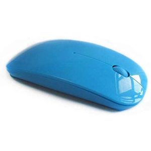 Livecitys Draadloze muis Universele Laptop PC Computer Ergonomische 2,4 GHz Batterij Aangedreven Draadloze USB Optische Muis Blauw