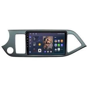 Android 12 Auto Stereo MP5 Player 9'' Screen Autoradio Voor Kia Morning Kia Picanto 2011-2016 Car-play Android Auto GPS-navigatie Bluetooth RDS FM AM DAB+ Radio Stuurbediening Voice Control(4 Core 2