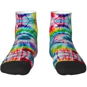 Tie Dye hippies print veelzijdige sportsokken voor casual en sportkleding, geweldige pasvorm voor voetmaten 36-45, Tie Dye Hippies, Eén Maat