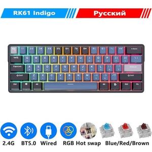 QPSJXN Compact 61 RETRACLOL RGB MECHANISCH toetsenbord (Rusland Indigo)