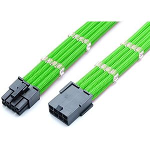 Shakmods 8-pins ATX CPU moederbord mouwen verlengkabel 30cm + 2 kabelkammen (groen)