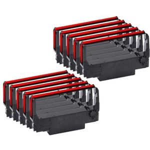 Compatibel Inkt Print Lint Voor ERC30 ERC34 ERC38 Werkt Met TM-U220PD U230 U210A TM-U370 U300C M188B M188D Printers (10 stks Zwart en Rood)