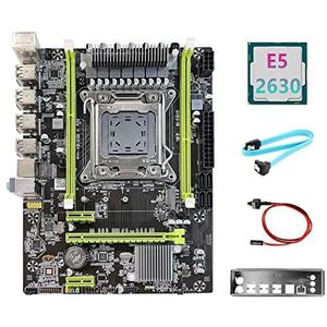AMIUHOUN X79 Moederbord Upgrade X79 Pro+E5 2630 CPU+SATA Kabel+Schakelkabel+Baffle M.2 NVME LGA2011 voor