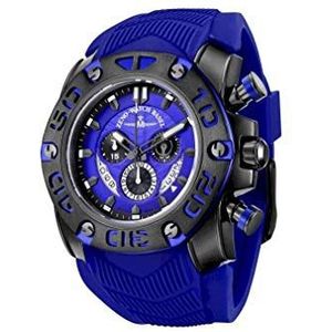 Zeno-Watch herenhorloge - Neptunus 3 Chrono Black&Blue - 4539-5030Q-bk-s4