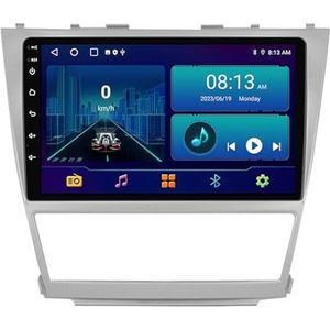 Dubbele DIN Android 14 autoradio voor Toyota Camry 2006-2011 10 Duim QLED Touch screen-met Draadloze Carplay Android Auto GPS navigatie 4G WiFi Stuurwielbediening achteruitrijcamera(B,P5 4G+WIFI 8Core