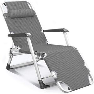 Outdoor ligstoelen ligstoel opvouwbaar Zero Gravity, fauteuil ligstoelen ondoordringbare chaise lounge ligstoelen metaal (kleur: grijs)